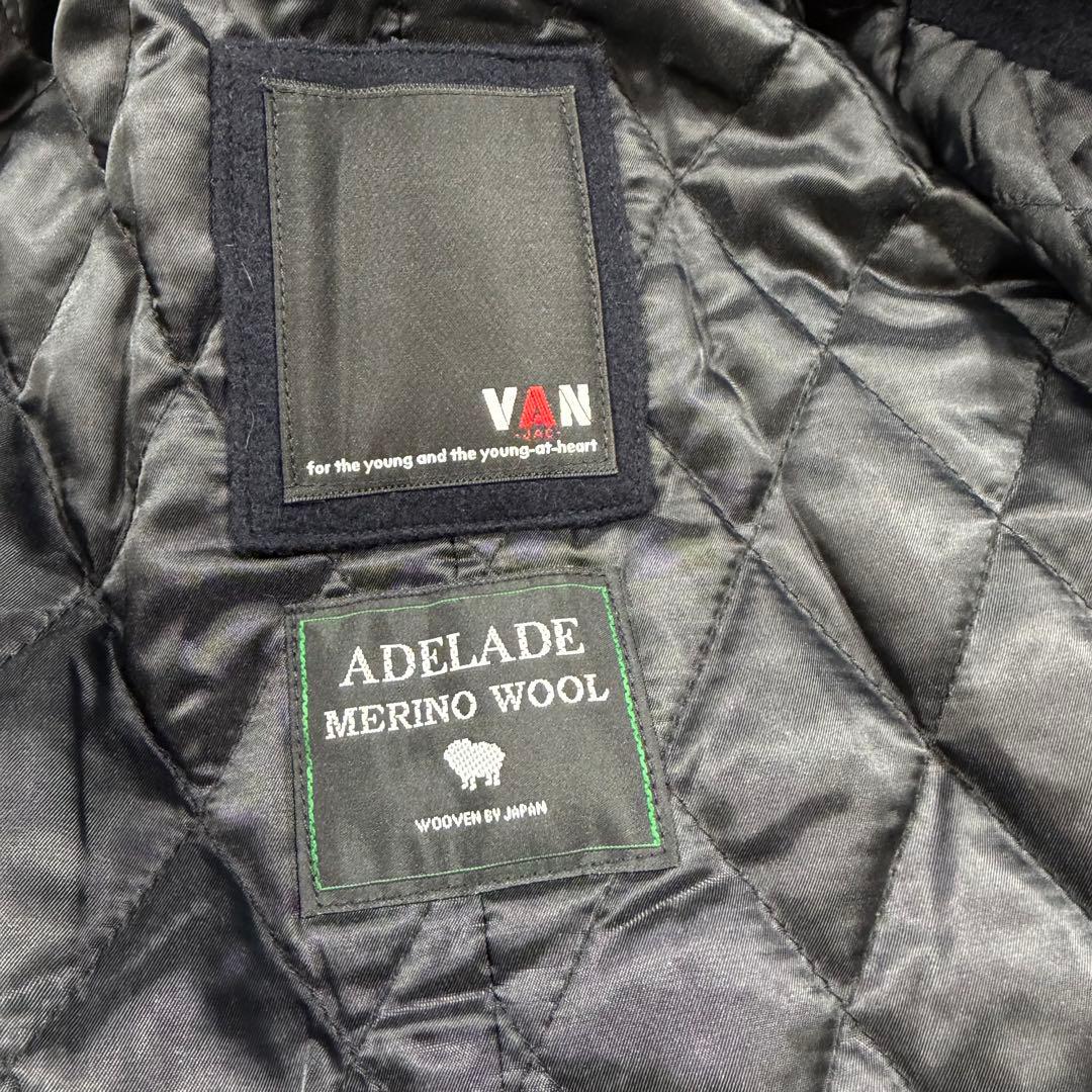 VAN JACKET バッジ付き メルトンウール シングルPコート L - メルカリ