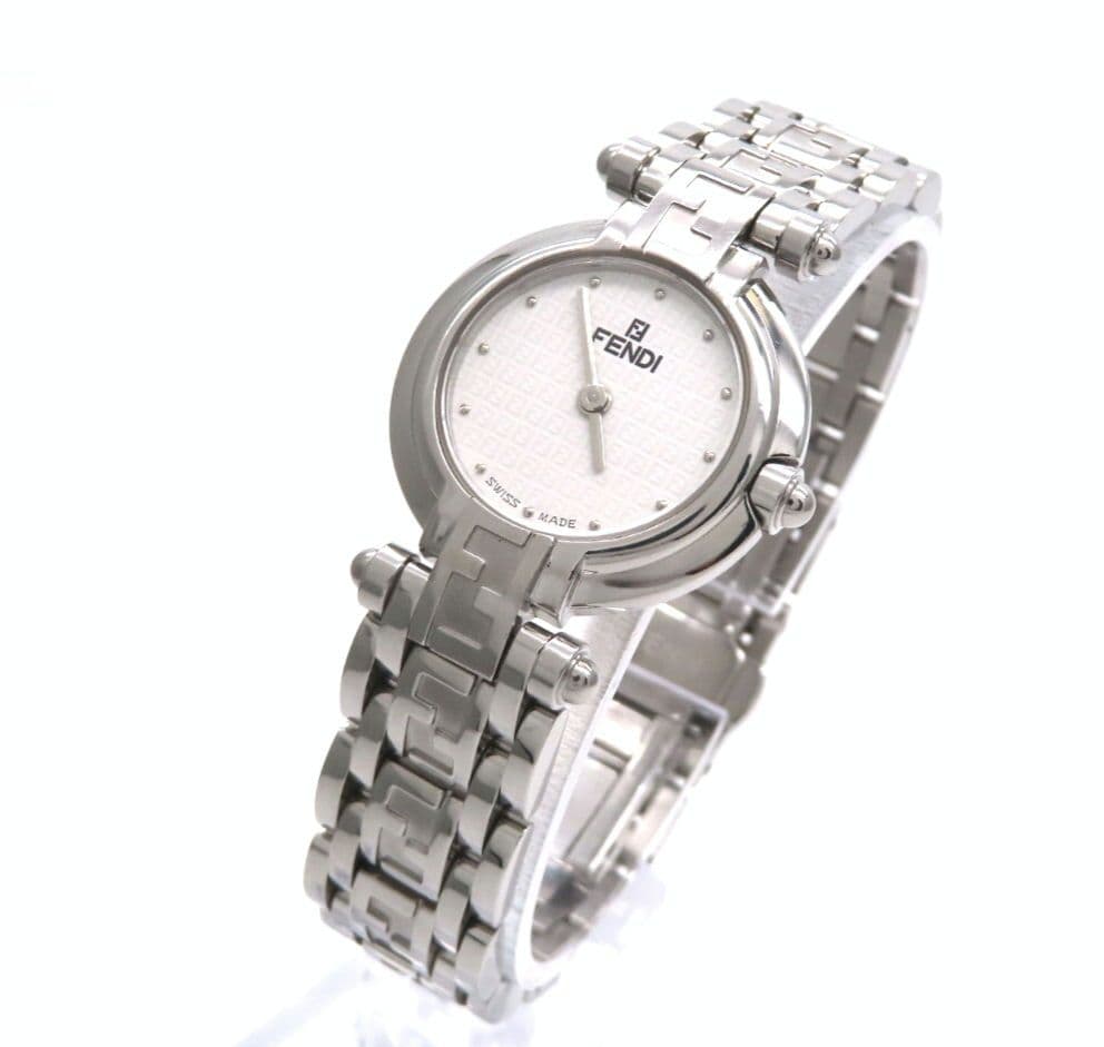 【750L】FENDI フェンディ時計 ホワイト ラウンド レディース☆極美品☆