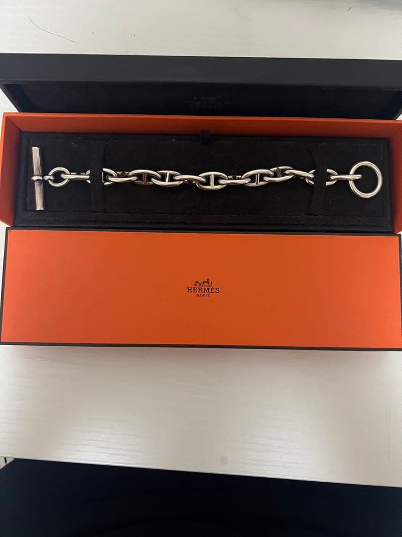 HERMES シルバーチェーンブレスレットGM13コマ 楽天市場】エルメス□シェーヌダンクル GM 13コマ Ag925 SV シルバー