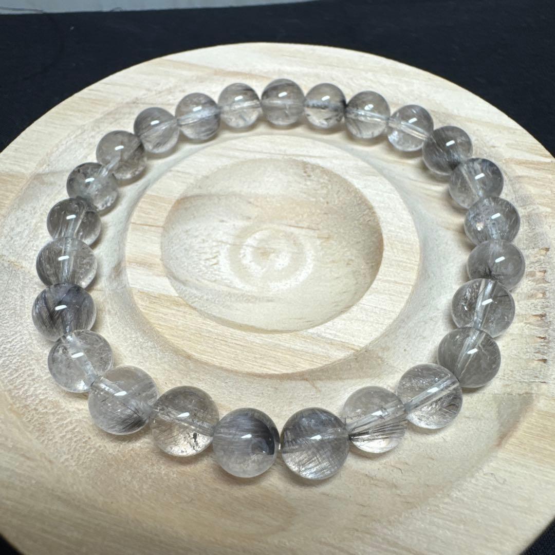 信念をもって前進！成功を掴む⭐︎プラチナルチルクォーツブレスレット ☆送料無料☆ スキルアップしたい時に！ プラチナルチルクォーツ9mm