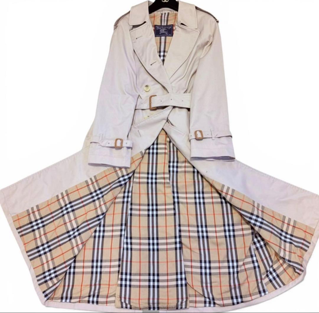 【美品】 BURBERRY 大きいサイズ コットン マキシ丈 トレンチコート BURBERRY (バーバリー) コットン トレンチコート WESTMINSTER