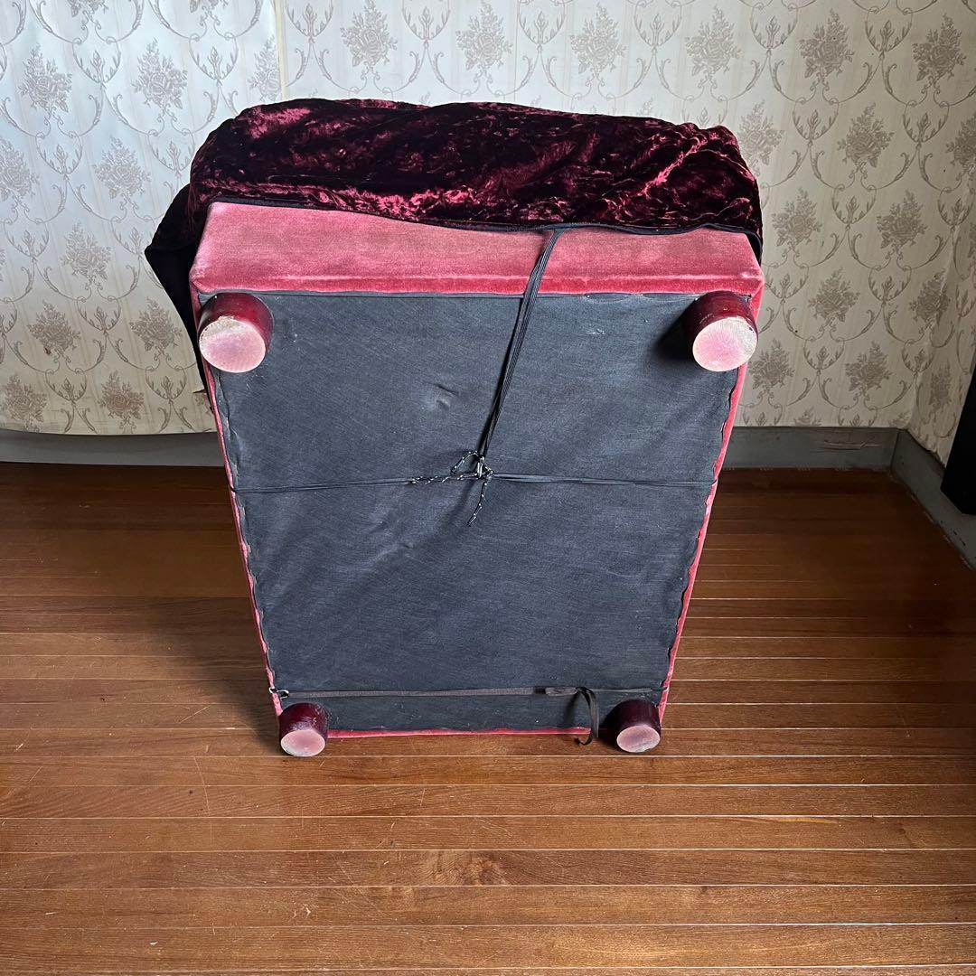 アンティーク】昭和レトロ ベロア シングルソファ スナック 喫茶店 古