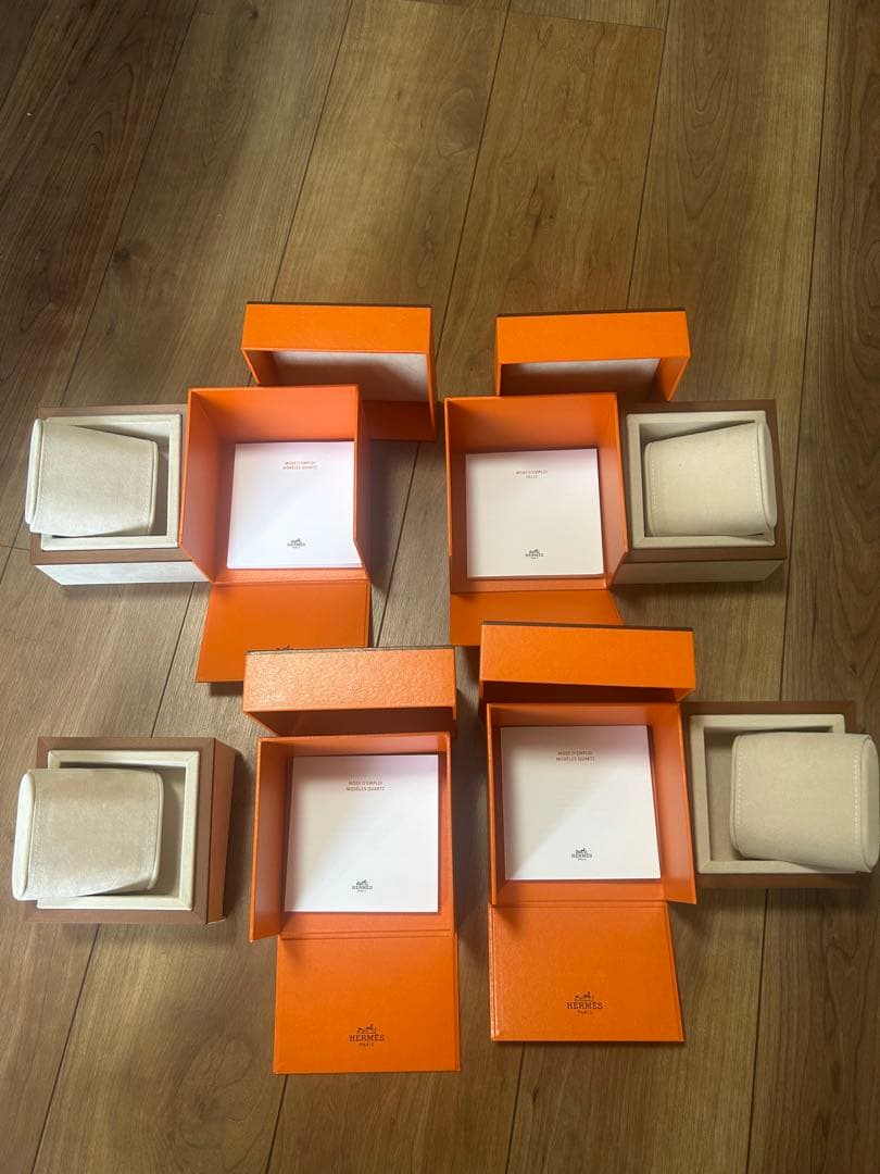 HERMES】エルメス 時計ケース空箱 オレンジボックス 4個セット - メルカリ