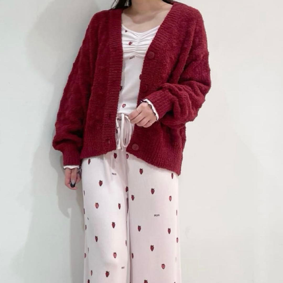 【SALE中！】ジェラートピケ 柄編みカーディガン