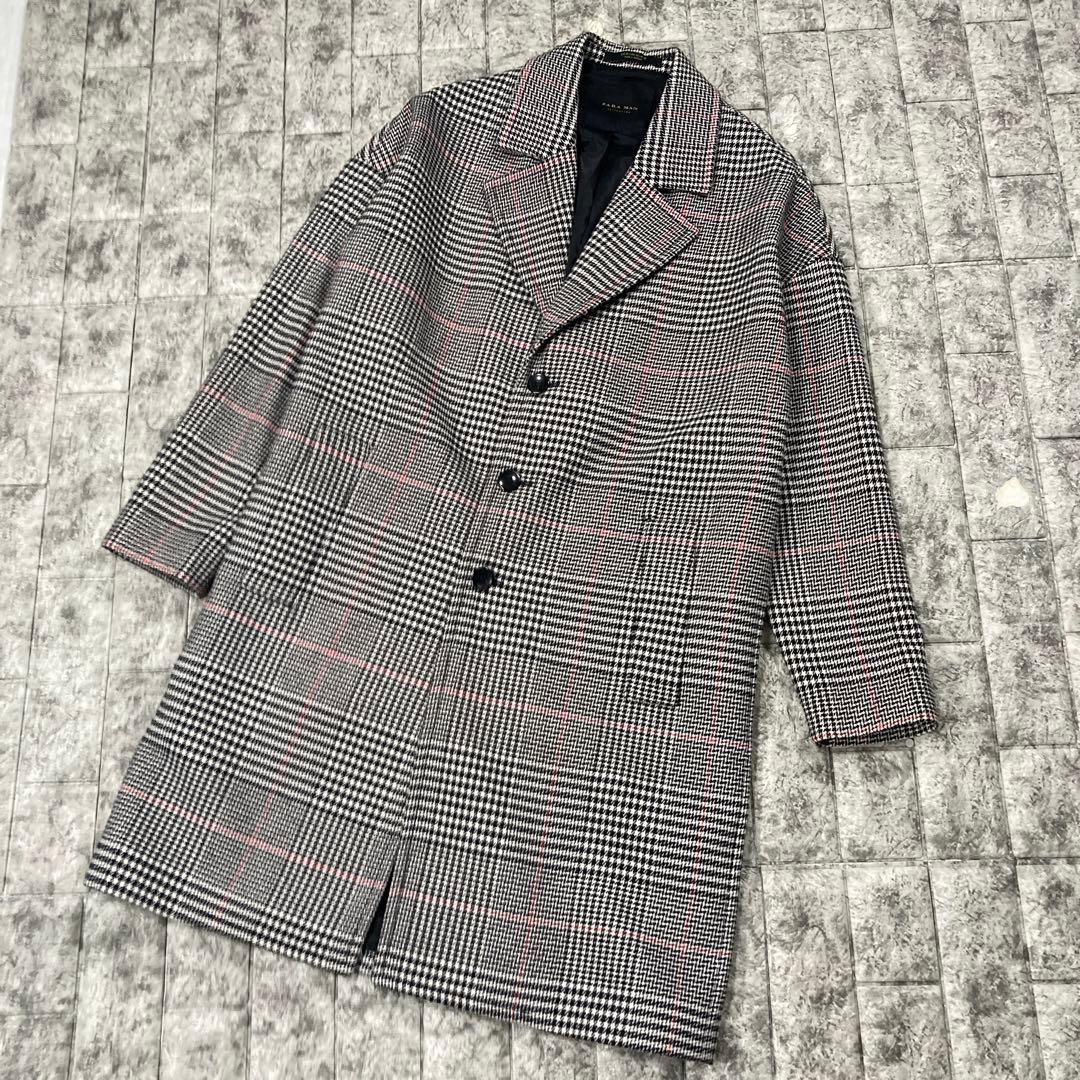 極美品】ZARA MAN コレクション チェスターコート グレンチェック