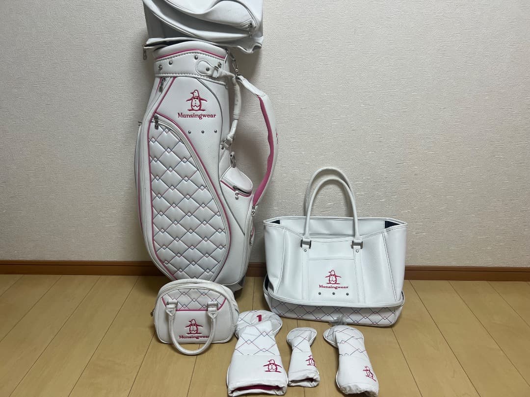 Munsingwear キャディバッグセット ホワイト・ピンク 口コミ・評価｜キャディバッグ（【女性】キャディバッグ） レディス