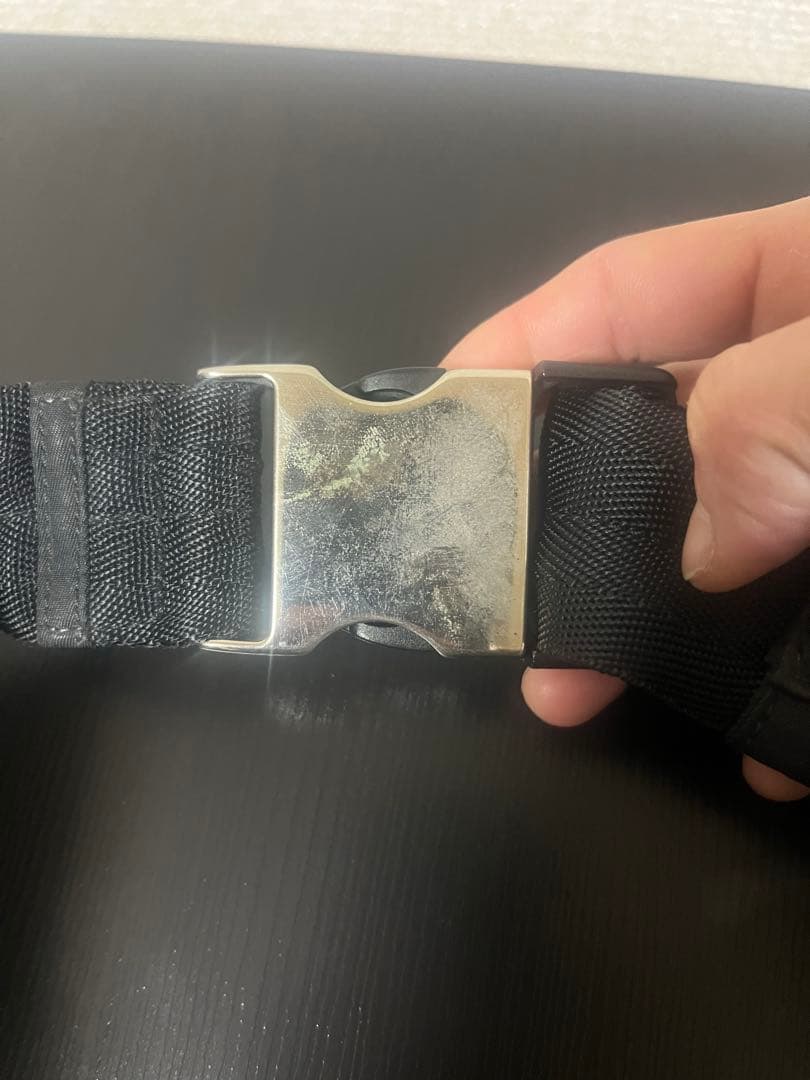 プラダ　トライアングルロゴ　ウエストポーチ　ナイロン　ブラック