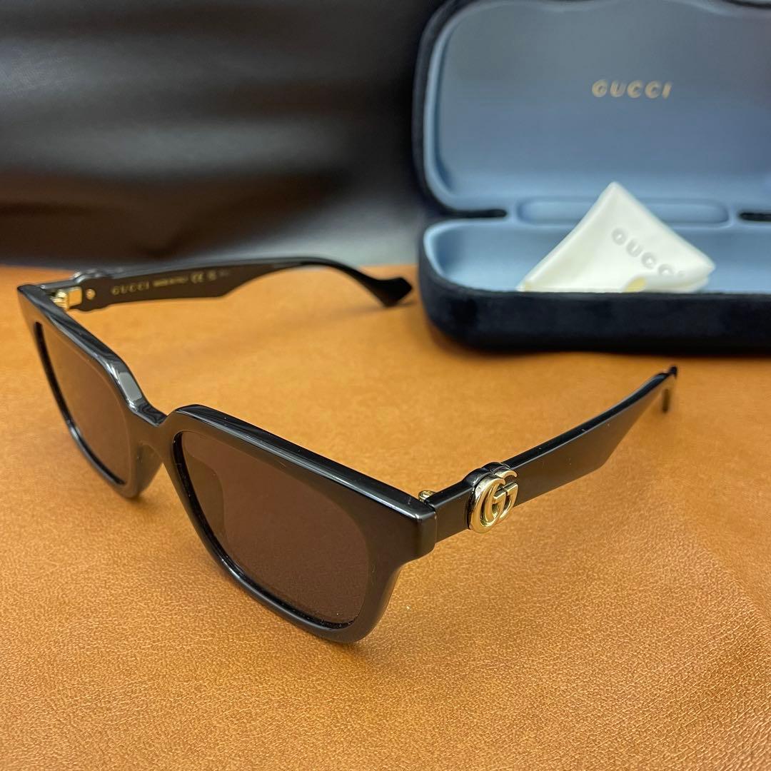 商談中 グッチ GG1536S 001 ロゴ サングラス GUCCI グッチ サングラス GG1536S 001 キャッツアイシェイプ