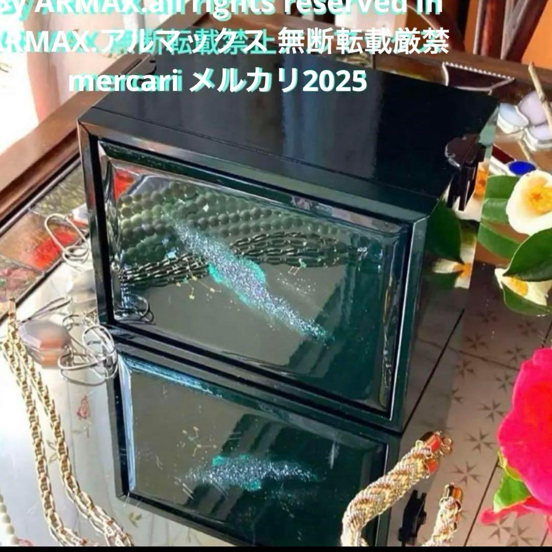 2191様感謝‼️ラストJAPAN輪島螺鈿蒔絵宝石箱「銀河-翠みどり」1点