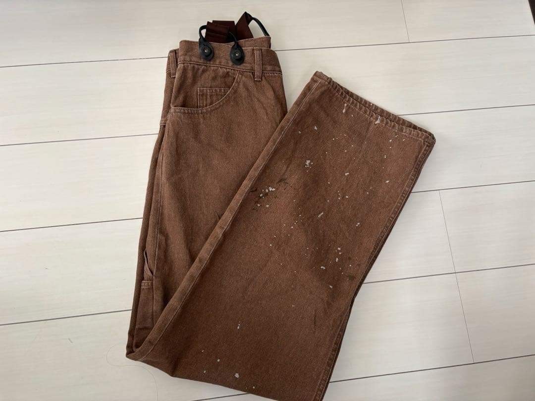 PAYDAY /ペイデイ サスペンダー付きペイント加工デニム　36