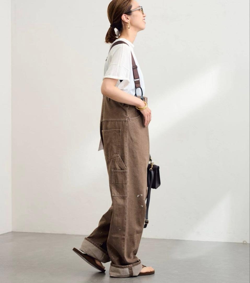 PAYDAY /ペイデイ サスペンダー付きペイント加工デニム　36