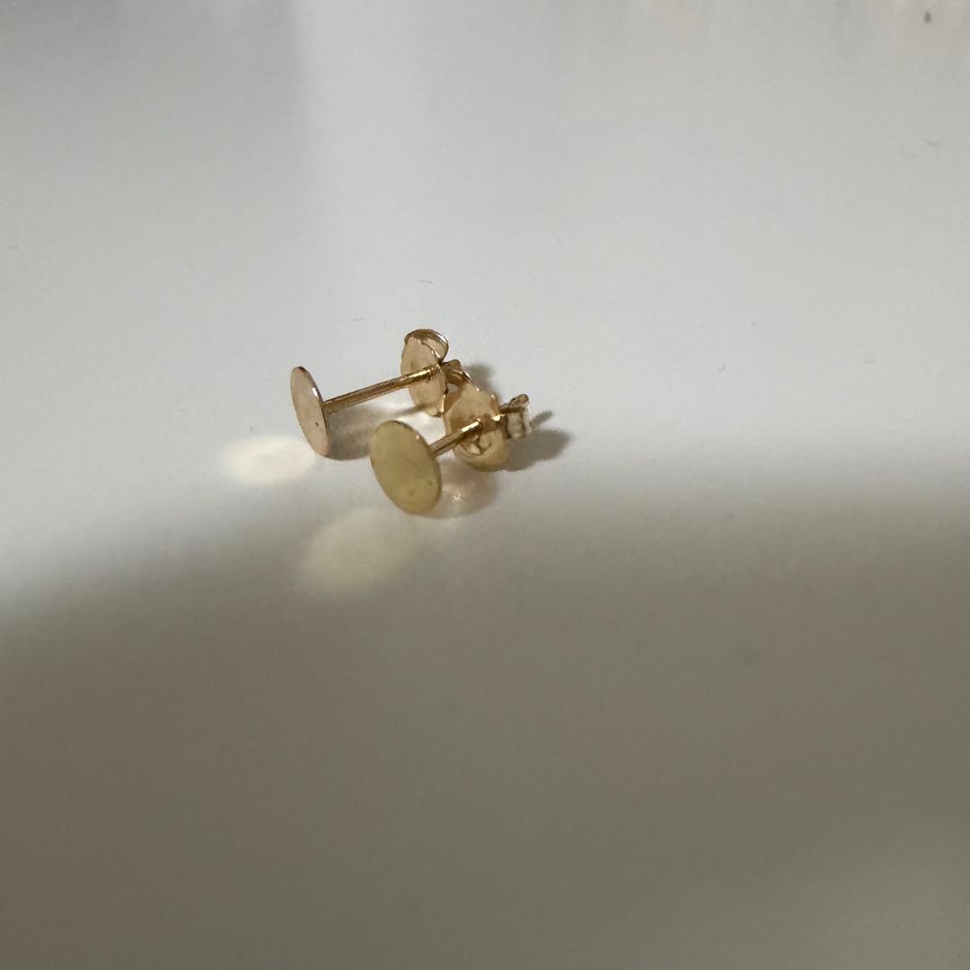 キャスリーン ウィテカー ゴールドサークルピアス 2個　14金