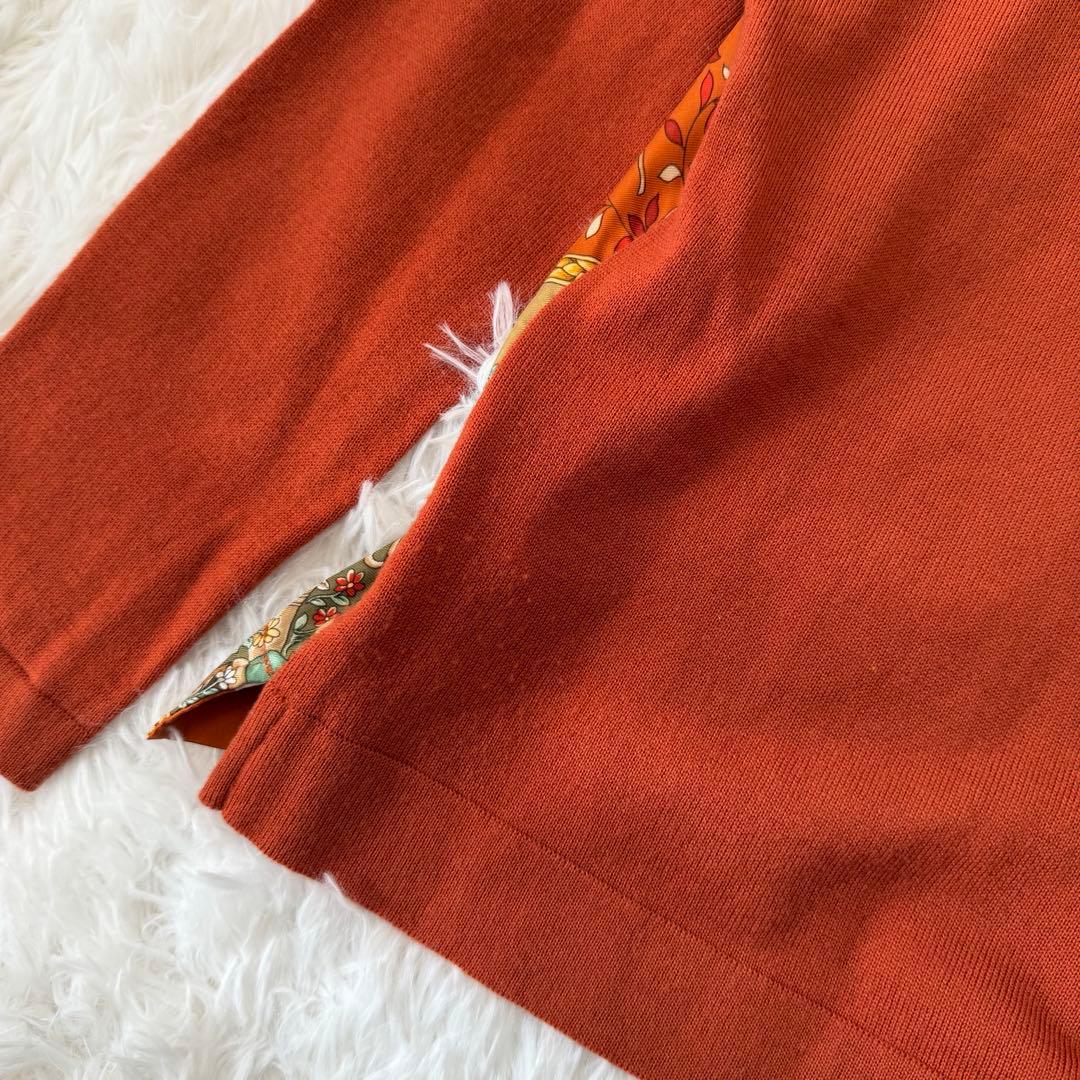 ETRO ミラノ スカーフ柄 ウールトップス シルク 長袖 重ね襟