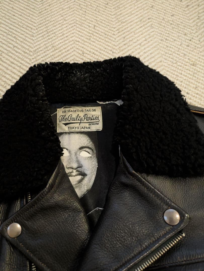 玉*置様 極小ロット ウルフズヘッド ワコマリア ライダース S ボア付き