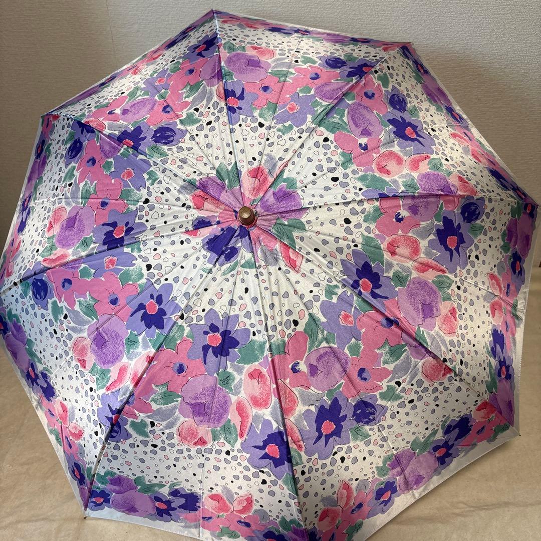 Dior ディオール折りたたみ傘花柄ホワイト系カバー付き - メルカリ