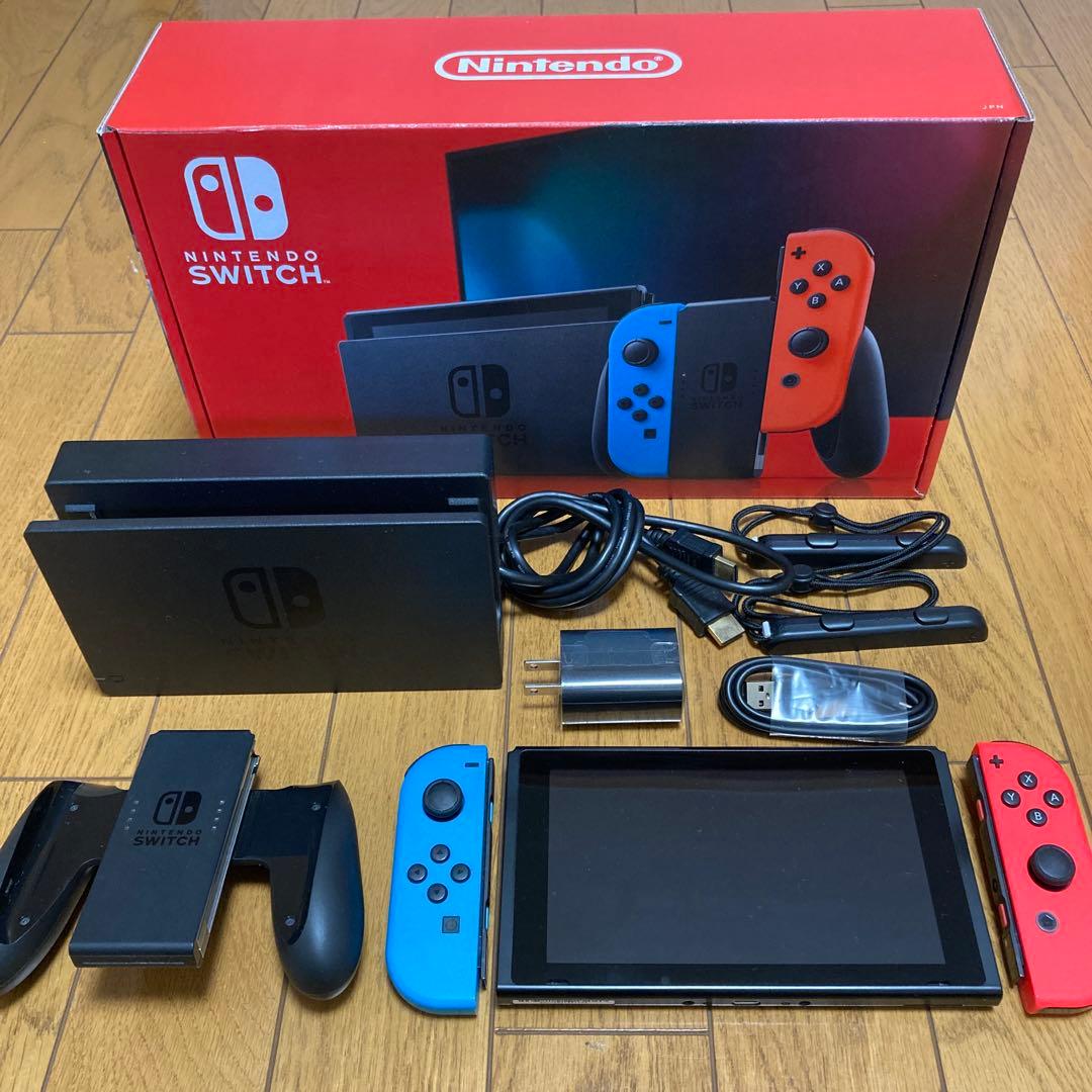 Nintendo Switch 本体 ネオンブルー・レッド ※ACアダプター無し - メルカリ