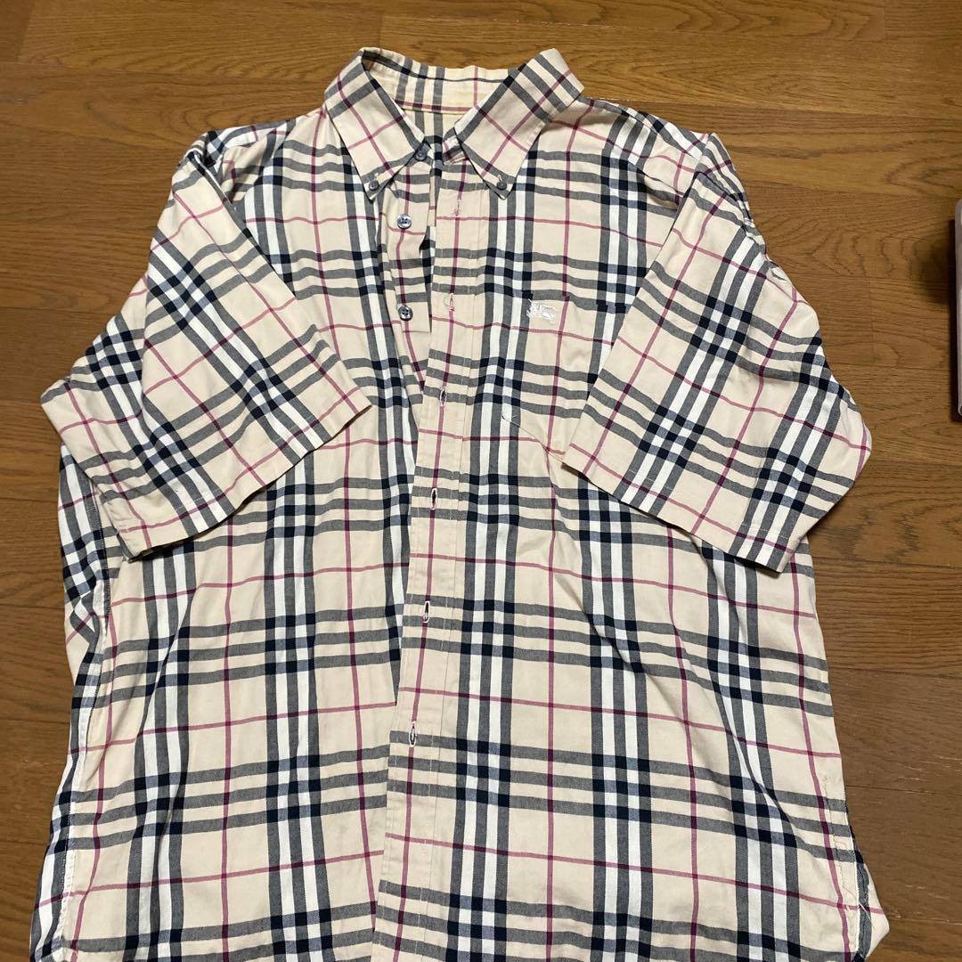 BURBERRY チェック柄 半袖シャツ Lサイズ - メルカリ