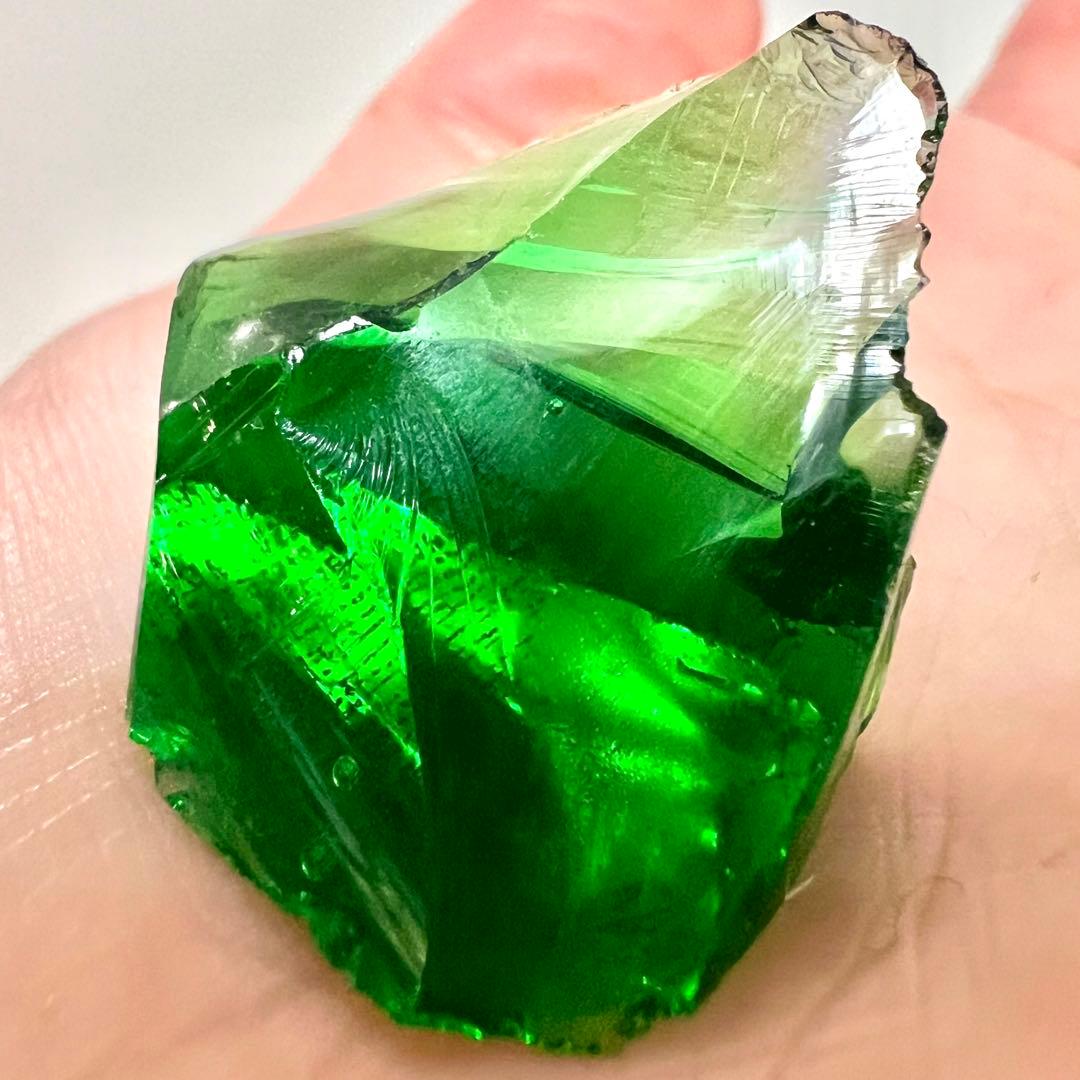 美✨希少✨本物 シエラ産 純正 アンダラクリスタル ✨魔法使いマーリングリーン✨ シエラネバダ産アンダラクリスタル☆～Gem Banded Angel Aura Ether