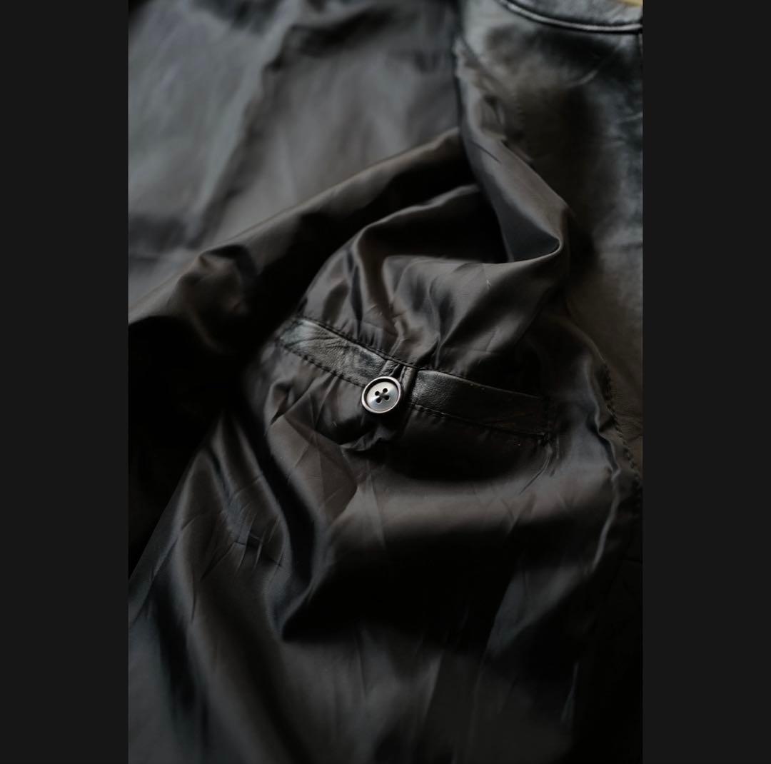 未使用 anytee オリジナル レザージャケット ブルゾン M65 - メルカリ