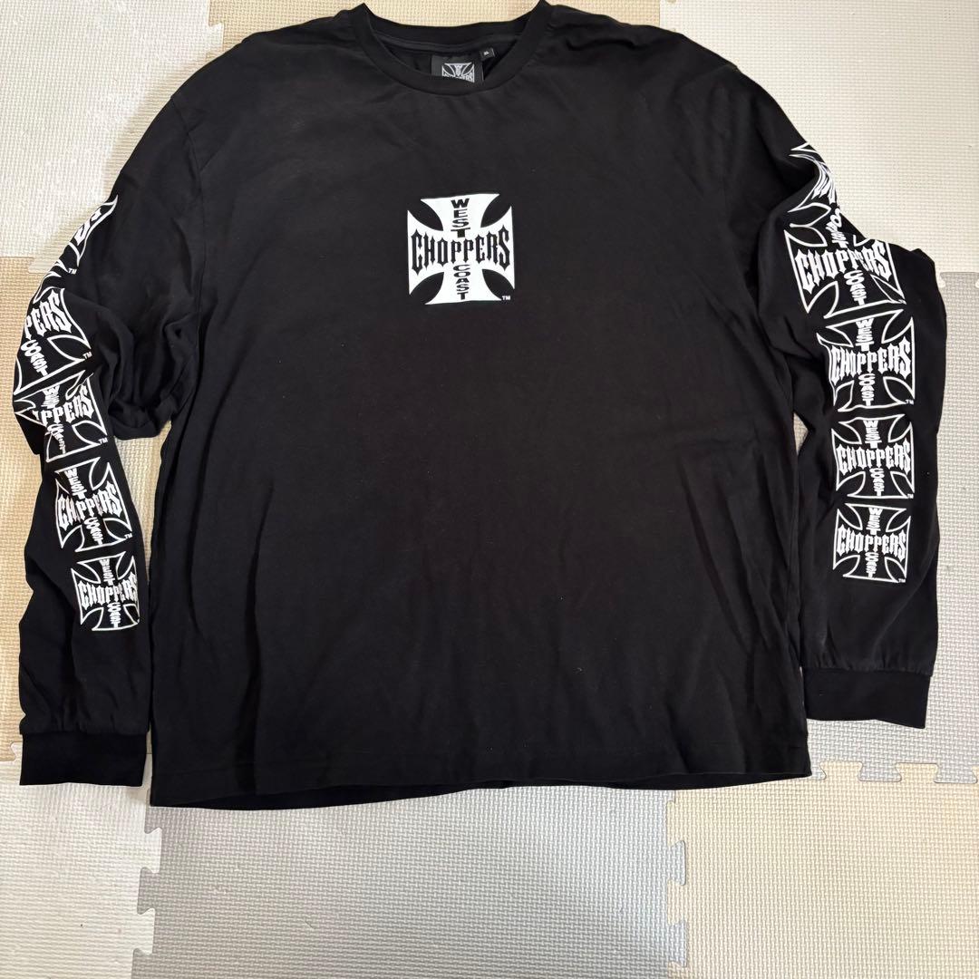 正規品】ウエストコーストチョッパーズ XL ロンT 黒 両袖ロゴ 状態良好