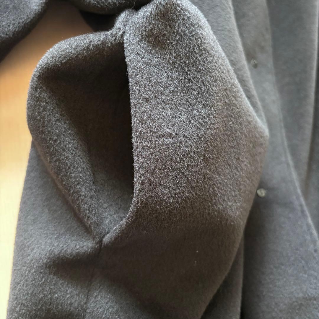 極美品 PIACENZA カシミヤ ウール100% ロングコート ミンクファー