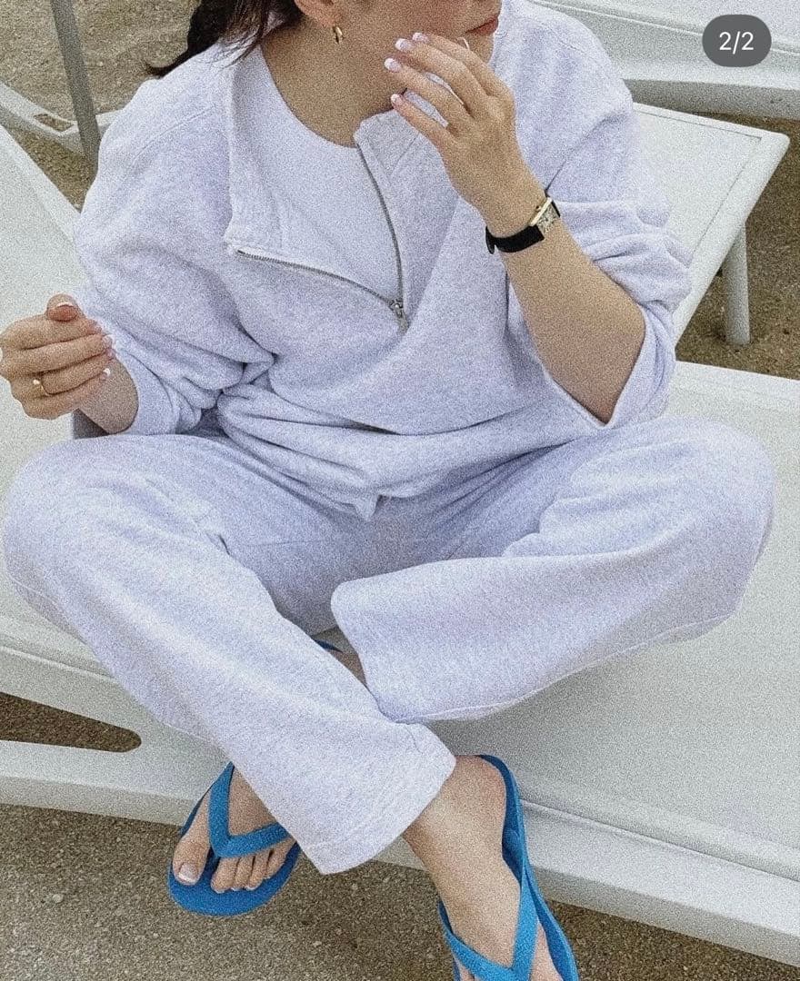 thehighlights ハーフジップ スウェット グレー上 - メルカリ