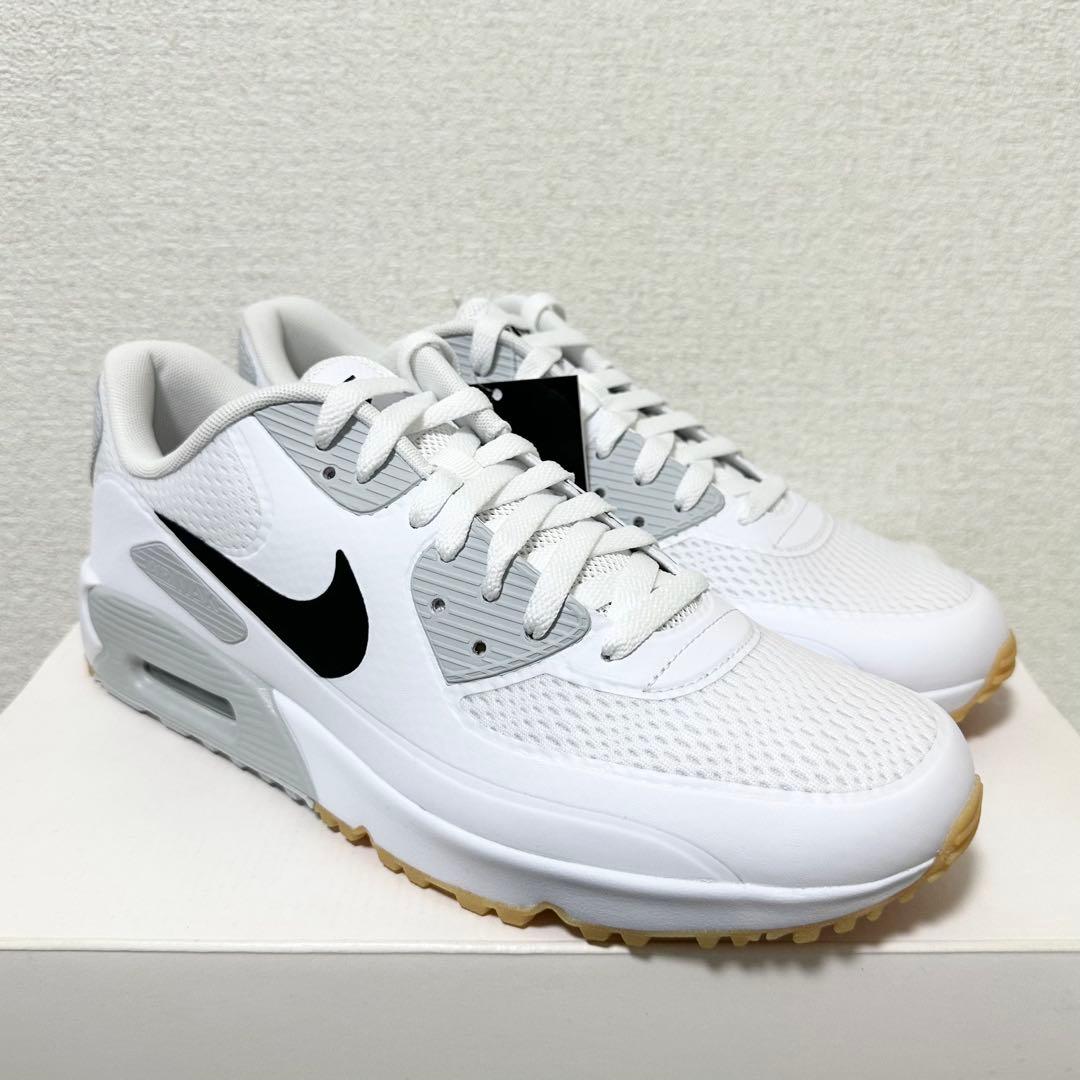 ナイキ ゴルフ 25.5cm エアマックス 90 シューズ スパイク 靴 白