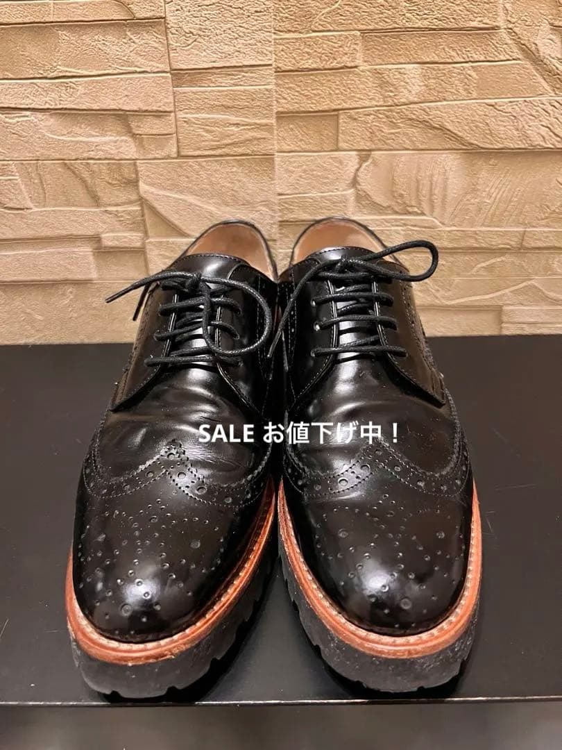 『美品』ファビオルスコーニ　レースアップ　黒　ローファー　チャーチ　マーチン 訳あり新品】 ファビオルスコーニ FABIO RUSCONI レースアップシューズ