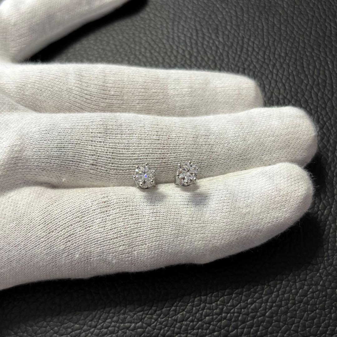 silver925 モアサナイト シルバー ピアス アバランチ モアサナイト シルバー ソリティアピアス 6.5mm 6PRONG-1.0CT