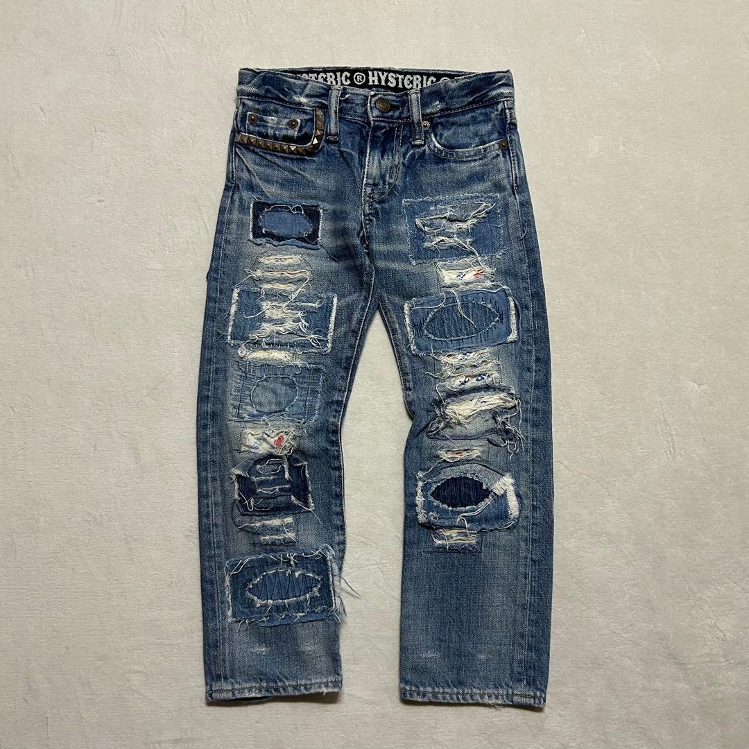 希少 HYSTERIC GLAMOUR ダメージデニムパンツ 110 スタッズ - メルカリ