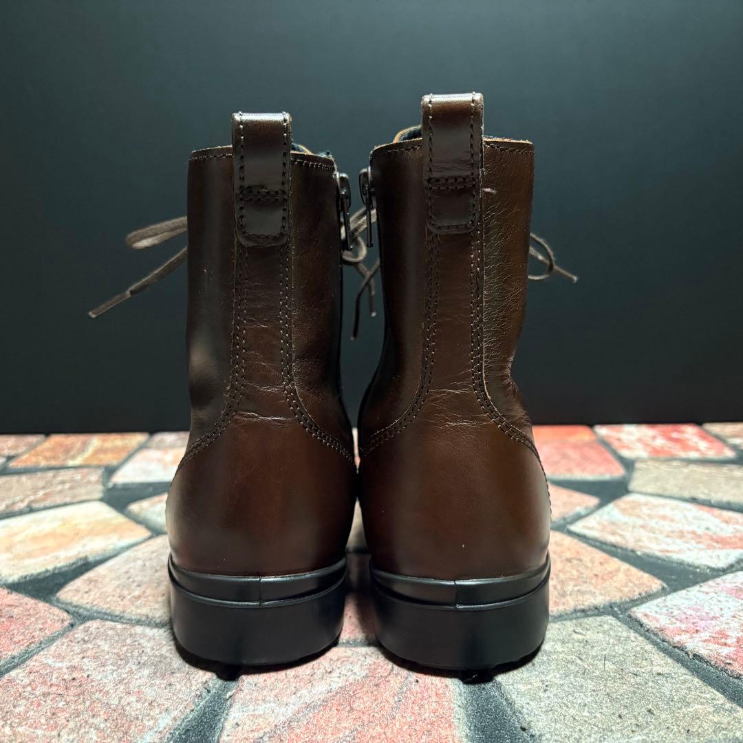 エコー ショートブーツ クラシック 15 本革 サイドジップ　24.0cm 茶