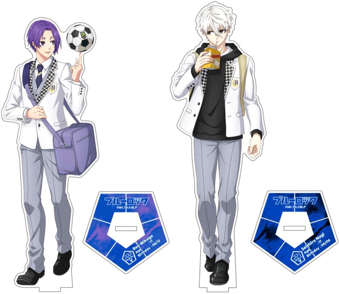 ブルーロック アクスタ 描き下ろしイラスト 御影玲王 凪誠士郎