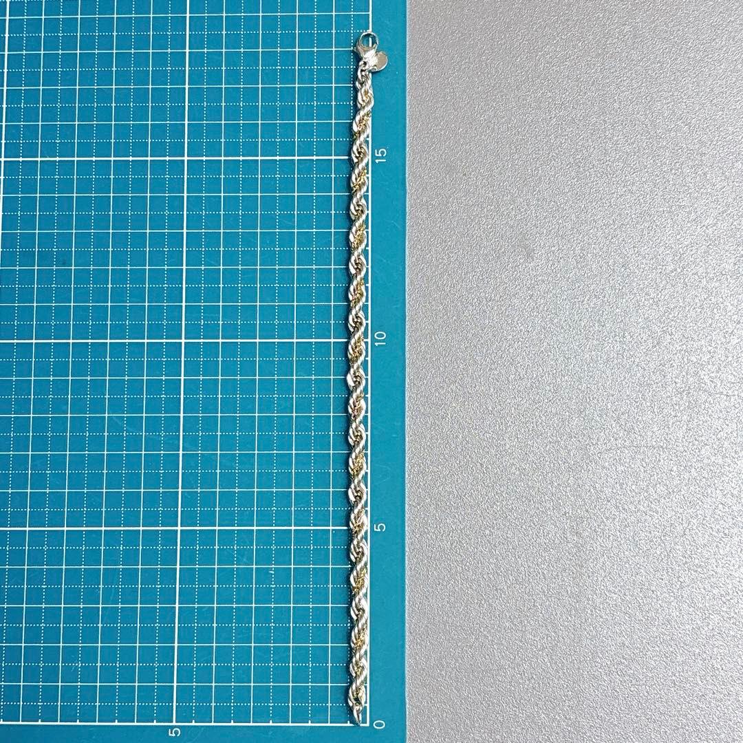 【美品】18.5cm ティファニー ツイストコンビ ブレスレット925/750