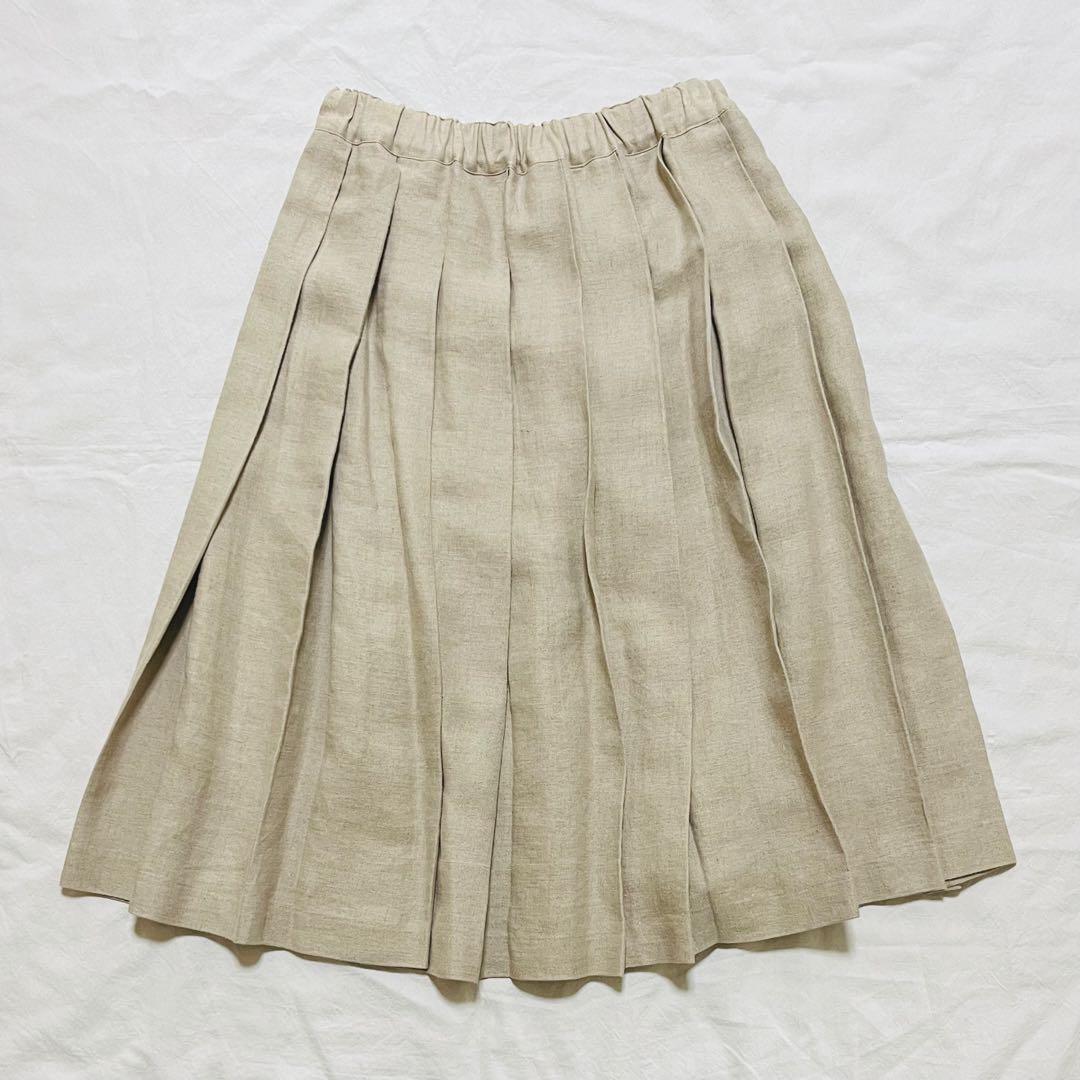 のぐぐ　シャルパンティエドゥヴェッソ　プリーツスカート　ナチュラル