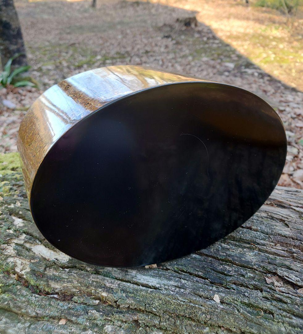 美術工芸 漆工芸 宝箱 木製 くり抜き 展示会で購入 大ぶり厚み 底に浅い