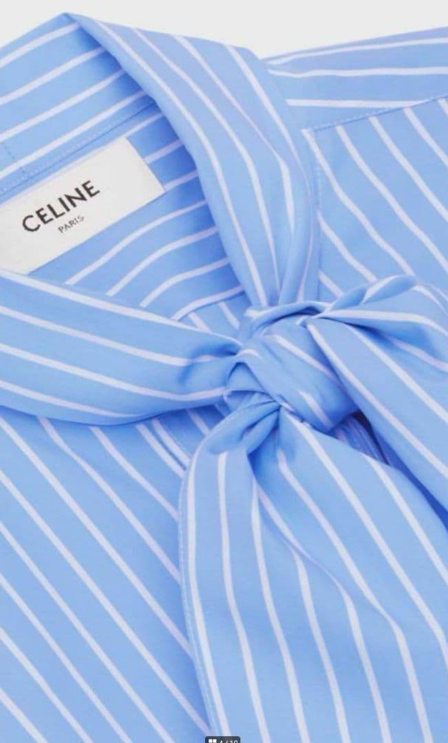 CELINE エディスリマン 34 ボウタイ リボンブラウス シャツ - メルカリ