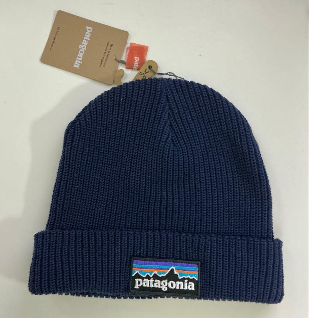 パタゴニア 子供用 ニットキャップ ビーニー ネイビー 新品 - メルカリ