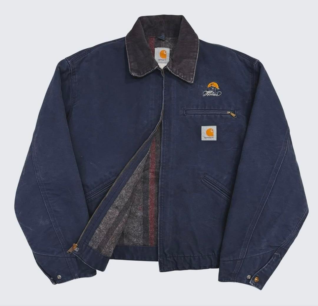 90s carhartt カーハート”デトロイトジャケット ネイビー - メルカリ