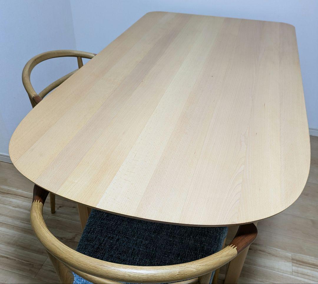 ACTUS \"moku\" 　 日進木工 ナチュラル　ブナ材無垢ダイニングテーブル