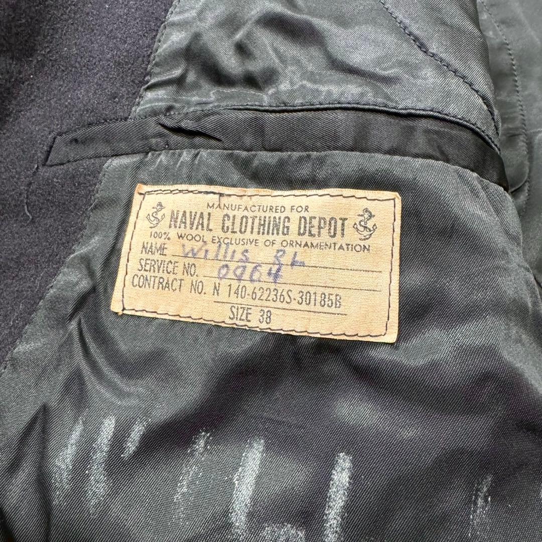 50s U.S.NAVY Pコート米軍実物アメリカ海軍ミリタリージャケット38