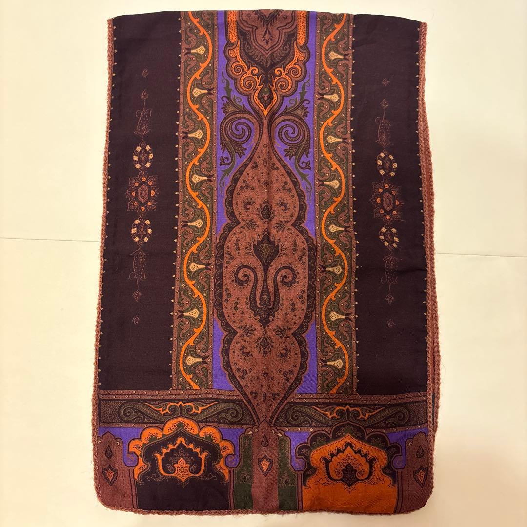 ETRO エトロ スカーフ ショール ペイズリー シルク ウール - メルカリ