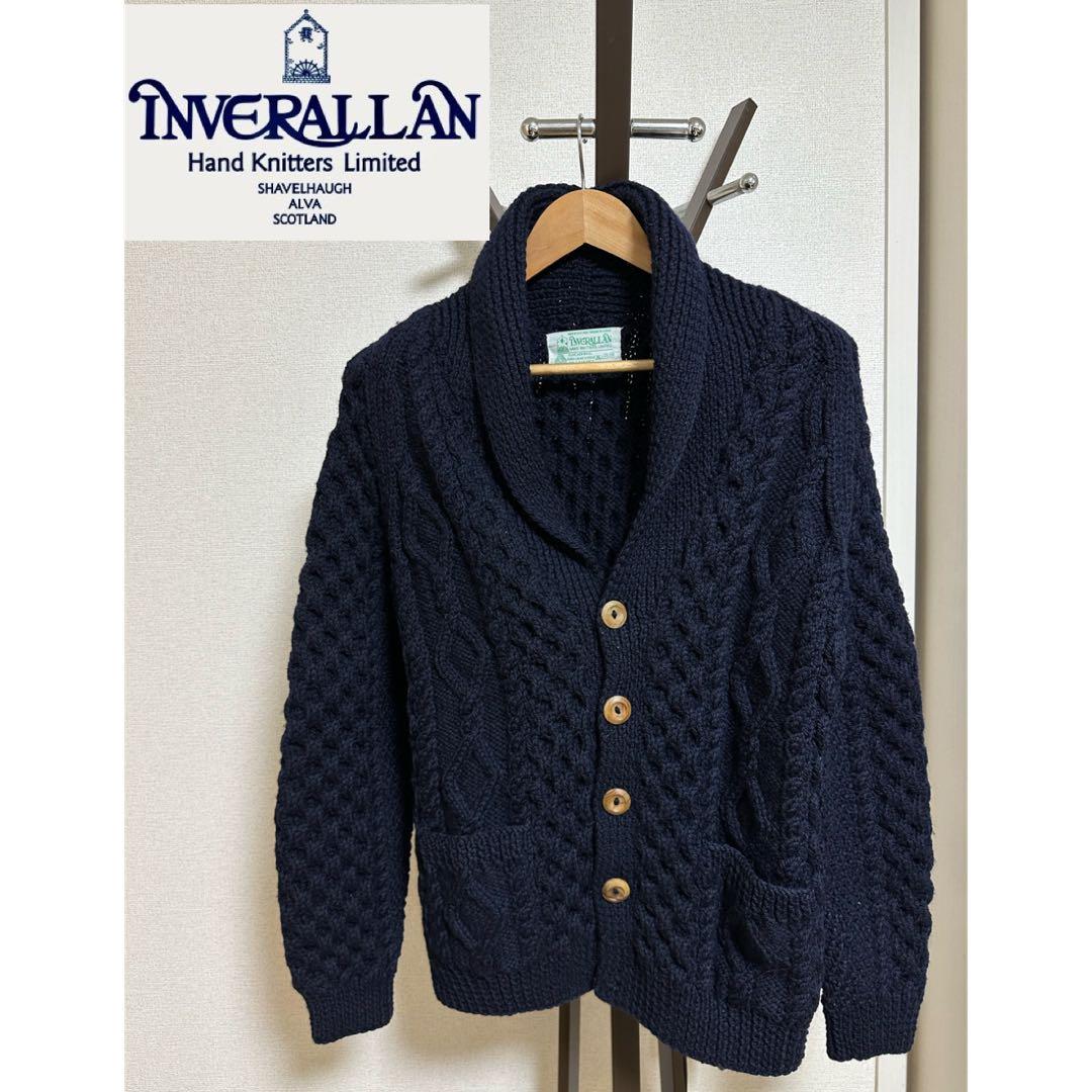 【INVERALLAN】インバーアラン ショールカラーカーディガン INVERALLAN」 6A SHAWL COLLAR CARDIGAN INDIGO COTTON インバーアラン