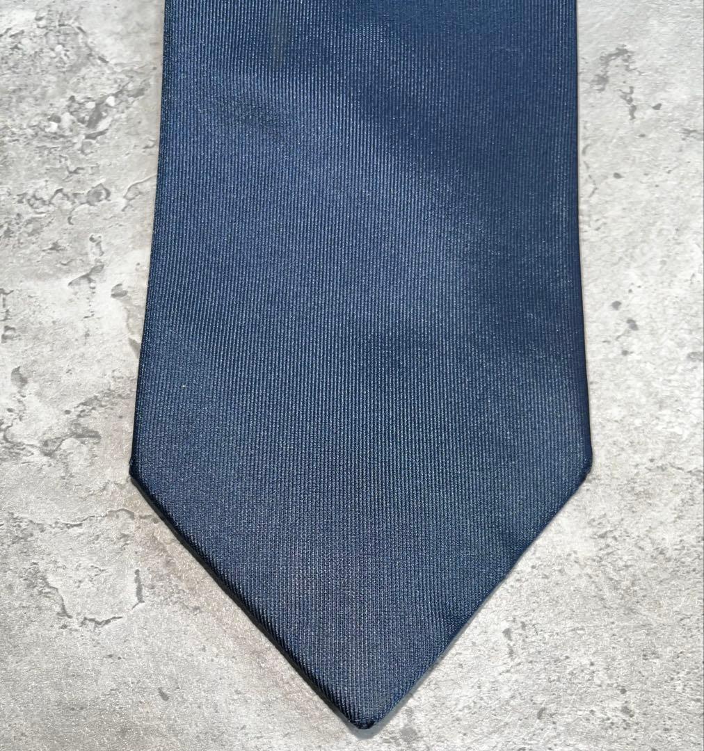 ルイジボレッリ　ボレリ　ネイビー　ソリッドネクタイ