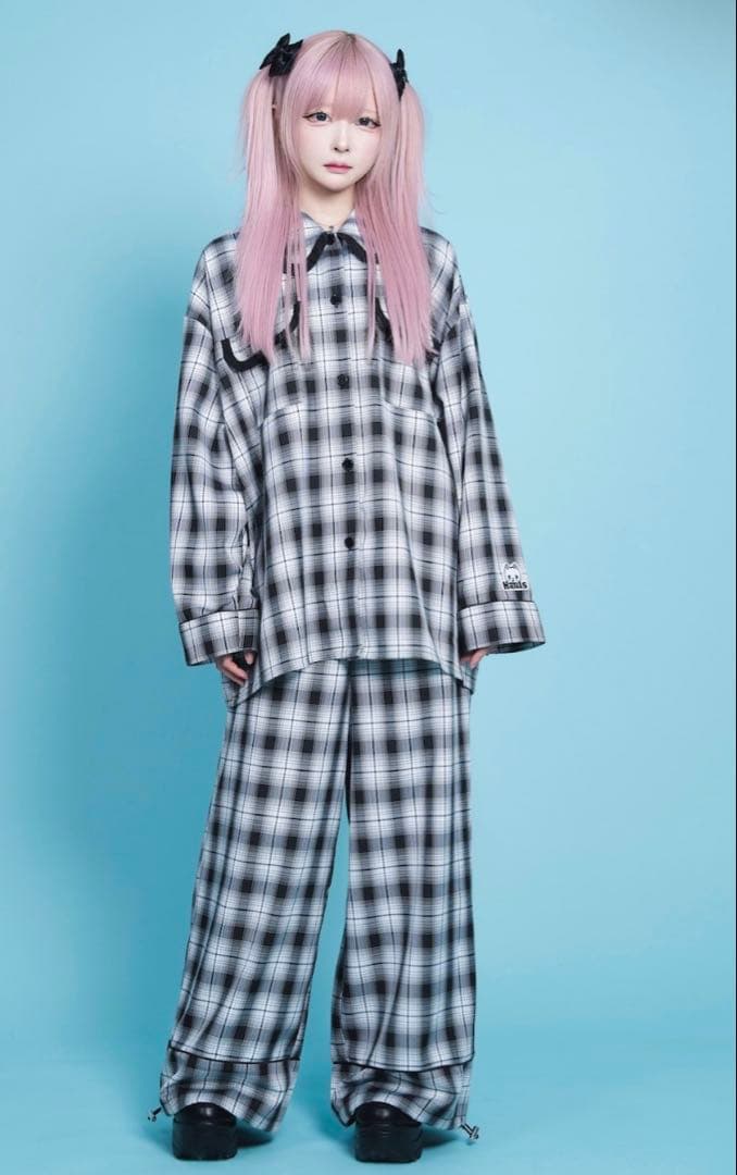 Hauls - おでかけパジャマ風シャツ　おずぼん　上下セット おでかけパジャマ風シャツ | Hauls