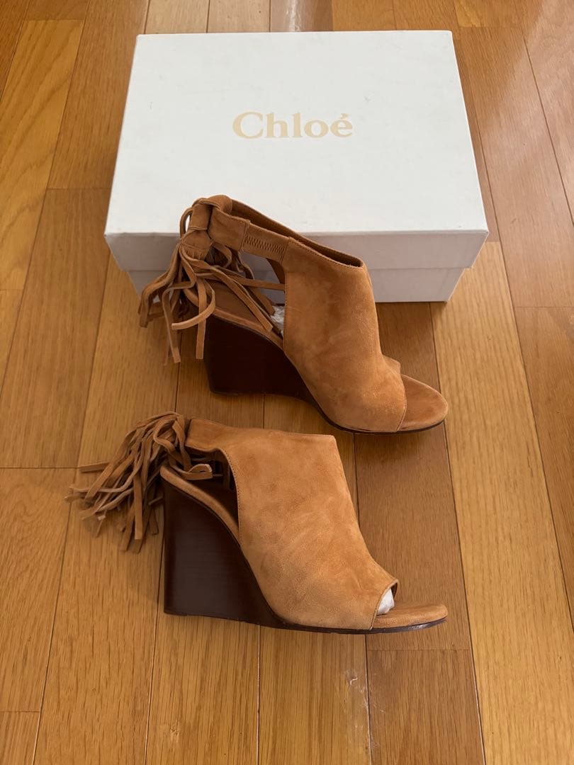 Chloe クロエ ミュール 中古・古着通販】Chloe (クロエ) ミュールサンダル ブラック×ブラウン