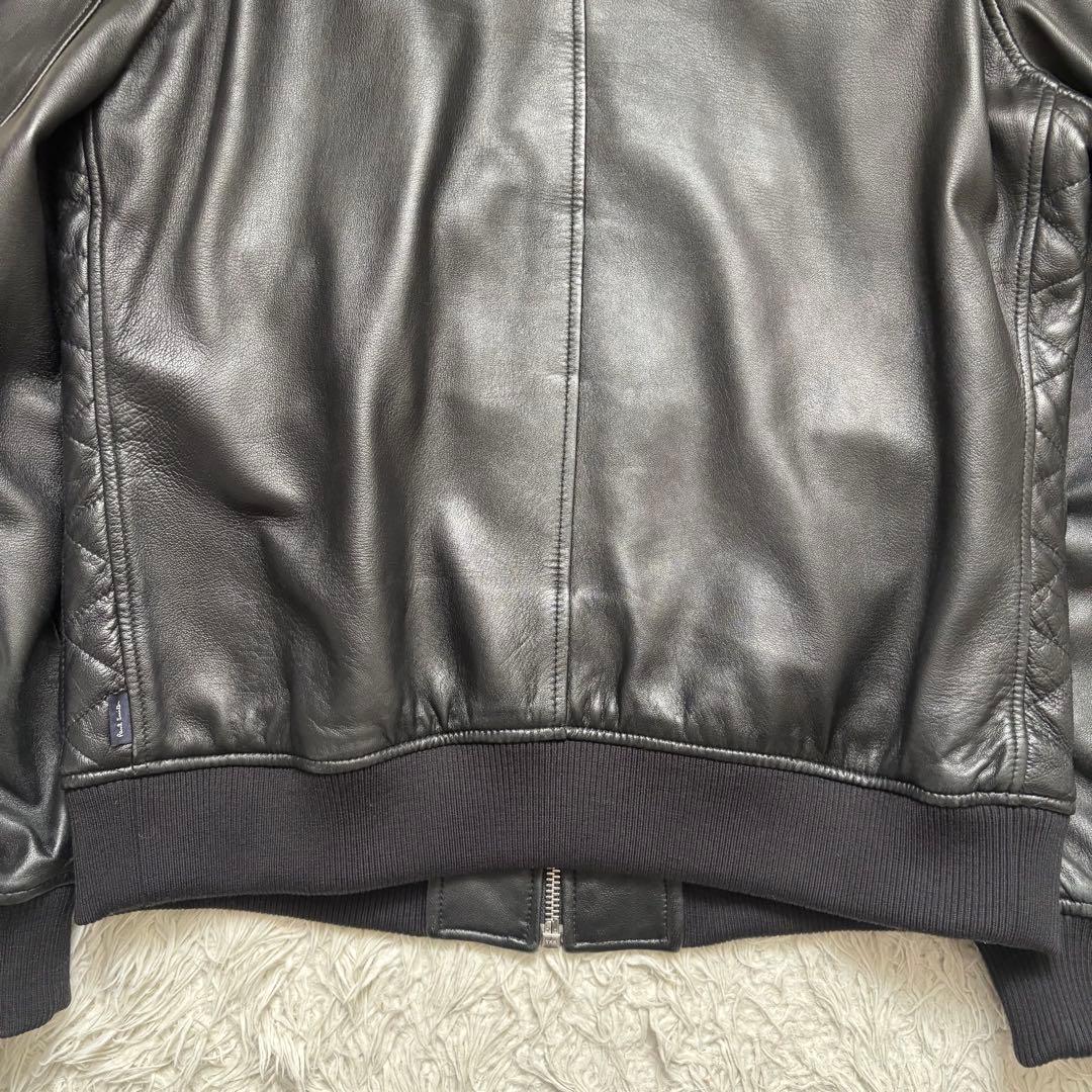 希少 XL 大きいサイズ ポールスミスジーンズ キルティングレザー