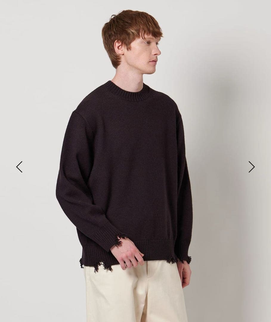 LOEFF＞ロエフ 5ゲージ ダメージ ニット プルオーバー UNISEX - メルカリ