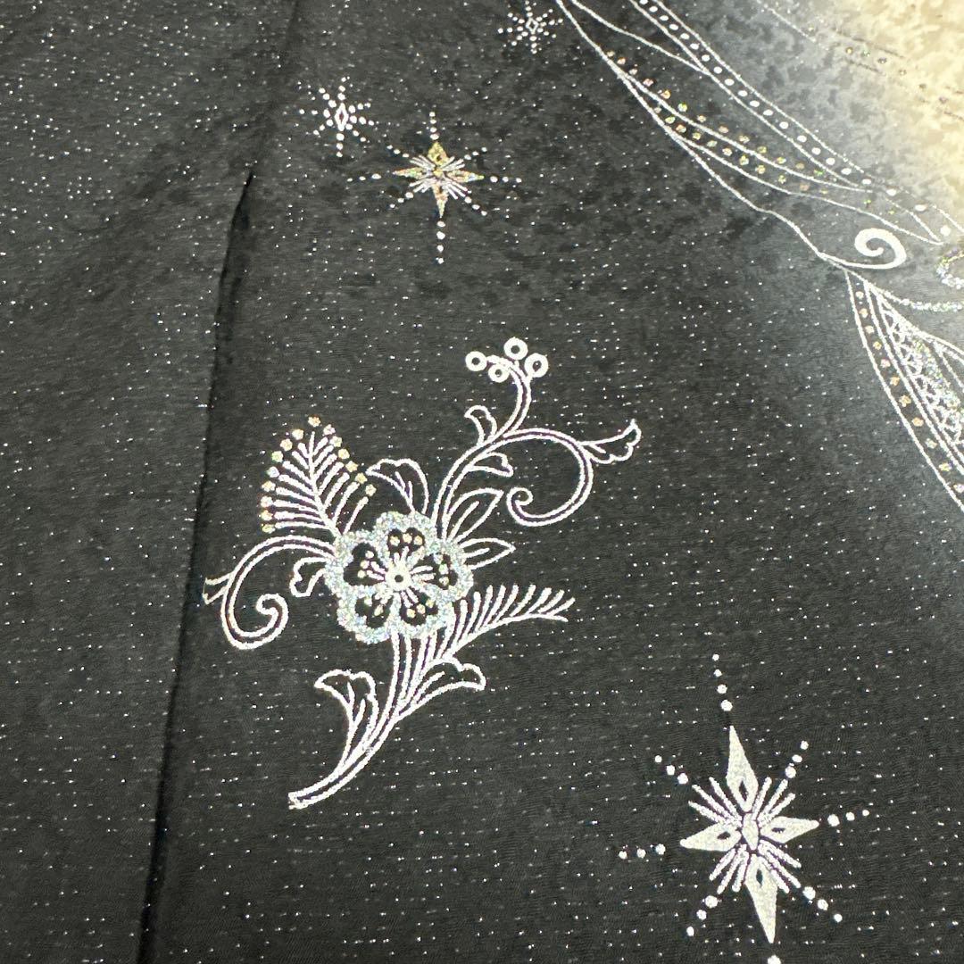 モノトーン キラキララインストーン訪問着 銀通し 白黒 - メルカリ