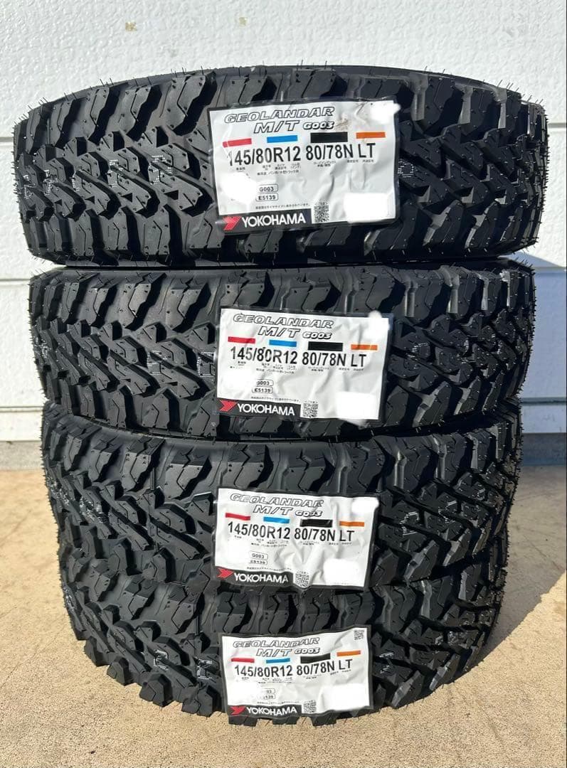 全国送料込☆ヨコハマゴツゴツ☆ジオランダーMT☆145/80R12☆軽トラ軽
