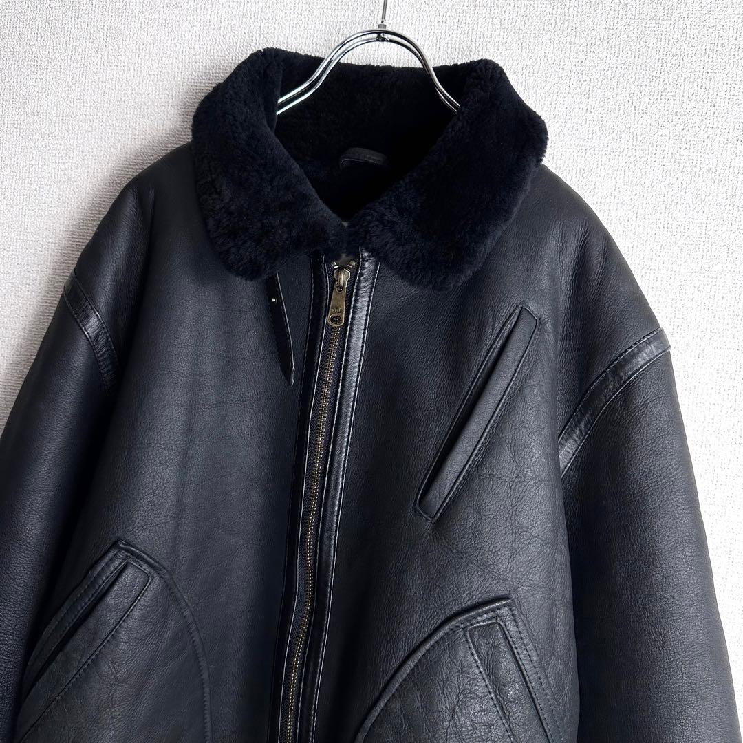 希少 80s 〜 90s KENZO ケンゾー 本革 ムートン レザージャケット